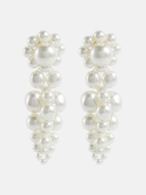 Pendientes con perlas Simone Rocha blanco
