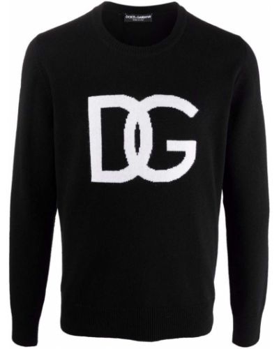 Jersey de tela jersey de tejido jacquard Dolce & Gabbana negro