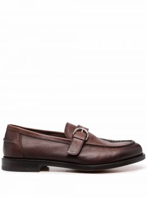 Skinn loafers med spenne Doucal's brun