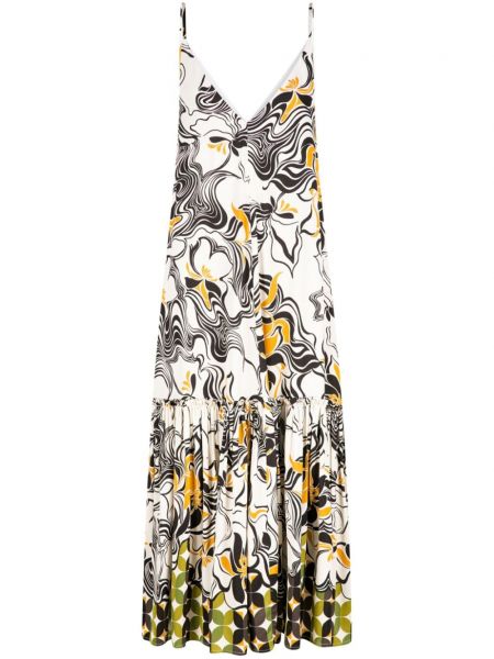 Trägerkleid mit print mit rüschen Dries Van Noten