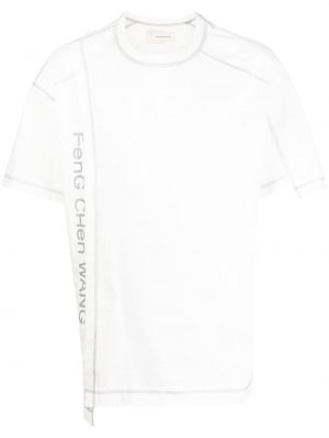 T-shirt con stampa Feng Chen Wang bianco