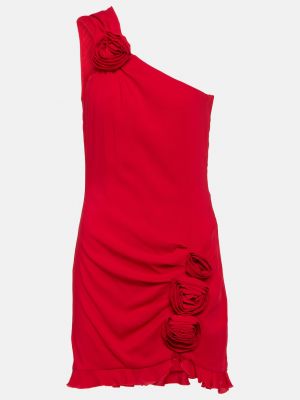 Платье мини с аппликацией из крепа Blumarine красное