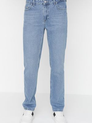 Straight fit džíny Trendyol modré