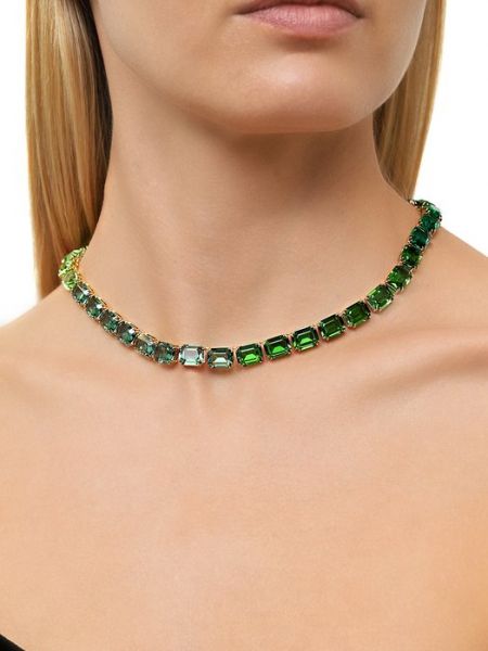 Ожерелье Swarovski зеленое