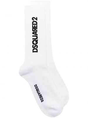 Žakárové ponožky Dsquared2 bílé