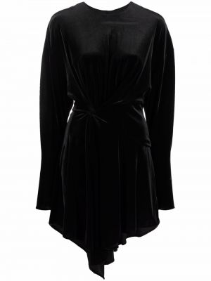 Vestido de cóctel de terciopelo‏‏‎ asimétrico Alexandre Vauthier negro