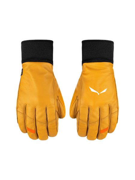 Rękawiczki skórzane Salewa pomarańczowe