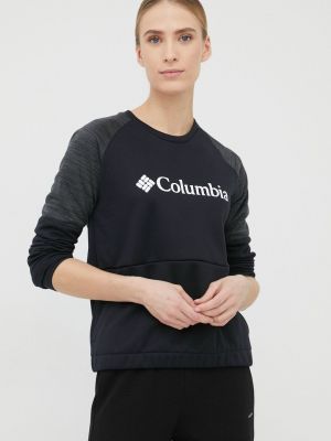 Columbia sportos pulóver Windgates Crew fekete, női, nyomott mintás