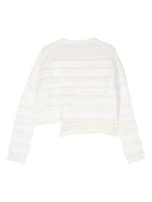 Cardigan en tricot asymétrique Y's blanc