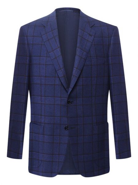 Кашемировый пиджак Brioni синий