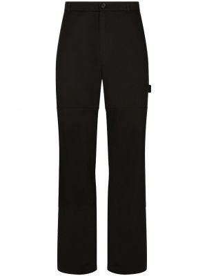 Slim fit rovné kalhoty Dolce & Gabbana černé