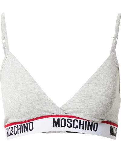 Moschino Underwear Podprsenka  sivá melírovaná / biela / červená