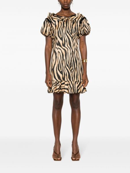 Kleid mit print mit zebra-muster Parlor
