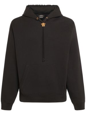 Sweatshirt aus baumwoll Versace schwarz