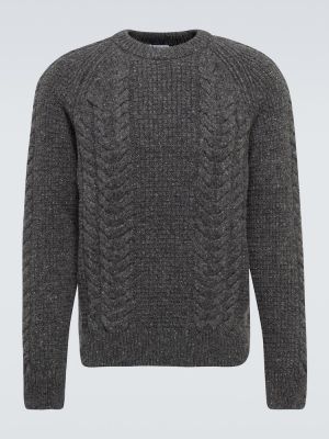 Maglione di lana Sunspel grigio