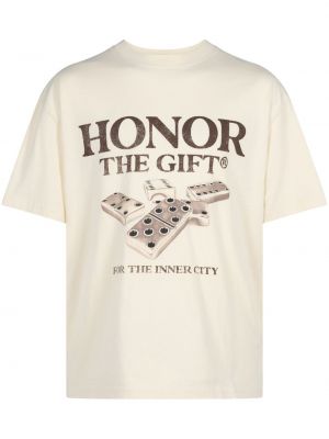 Medvilninis marškinėliai Honor The Gift balta