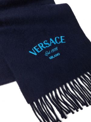 Echarpe brodée en laine Versace