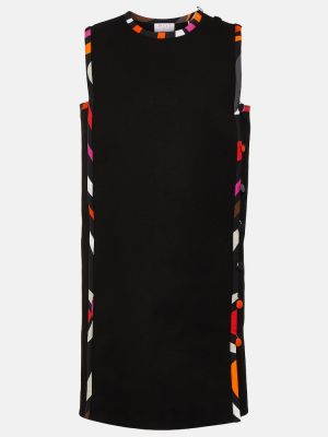 Βαμβακερή αμάνικο φόρεμα Pucci μαύρο