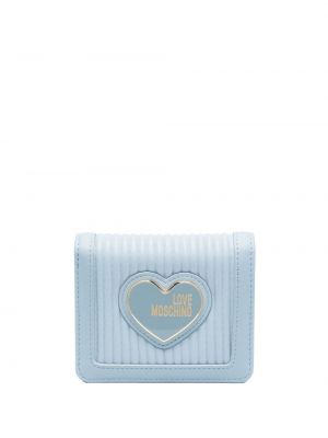 Peňaženka so srdiečkami Love Moschino modrá