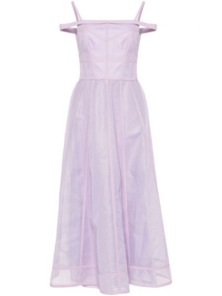Suknelė su petnešėlėmis Gemy Maalouf violetinė