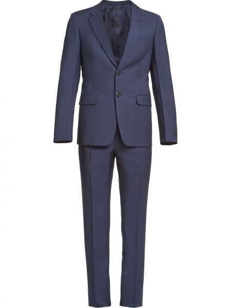 Slim fit business gombolt öltöny Prada - kék