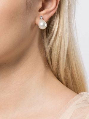 Boucles d'oreilles avec perles Simone Rocha blanc