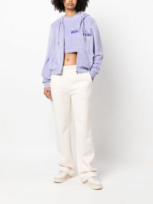 Jeansjacke mit stickerei mit reißverschluss Moschino Jeans lila