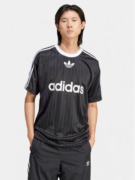 Tricou cu croială lejeră Adidas negru