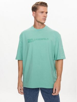 Priliehavé tričko Karl Lagerfeld Jeans zelená