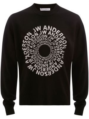 Пуловер с принт Jw Anderson черно