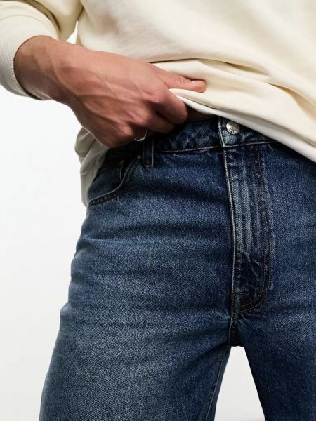 Прямые джинсы с потертостями ретро Asos