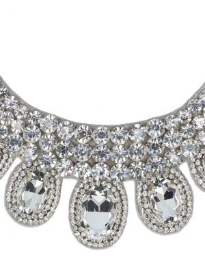 Krištáľový náhrdelník Moschino strieborná
