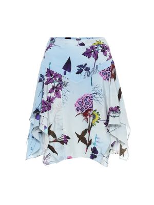 Mini falda de seda de flores Stella Mccartney