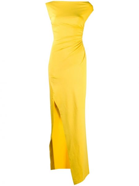 Плаття максі асиметричного крою Dsquared2, жовте