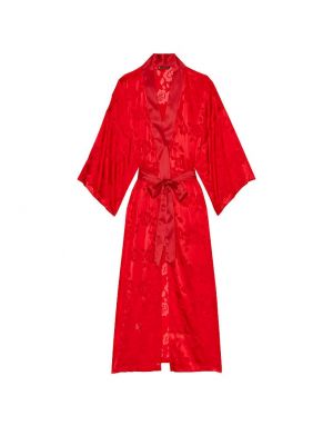 Атласный халат Victoria's Secret красный