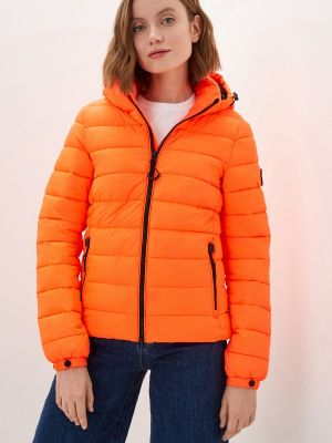Утепленная демисезонная куртка Superdry оранжевая
