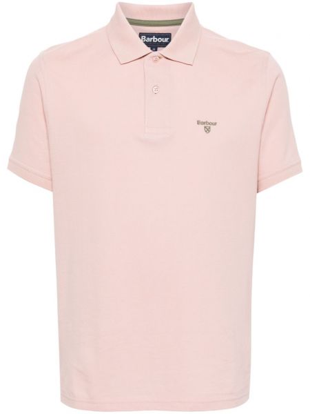 Işlemeli polo yaka tişört Barbour pembe