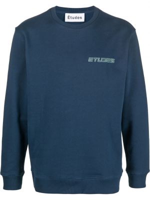 Sweatshirt mit stickerei études blau