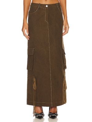 Falda larga Lado Bokuchava marrón