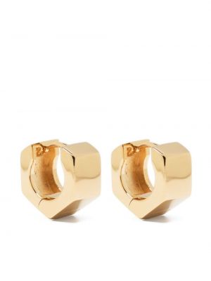 Boucles d'oreilles à motif géométrique à boucle Maison Margiela doré