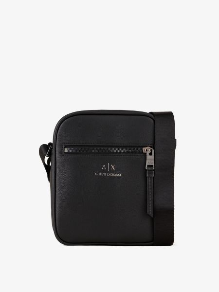 Хлопковая сумка Armani Exchange черная