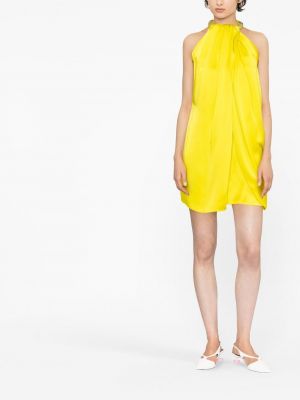 Sukienka mini z kryształkami Stella Mccartney żółta