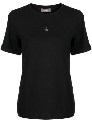 Hviezdne bavlnené tričko s potlačou Lorena Antoniazzi čierna