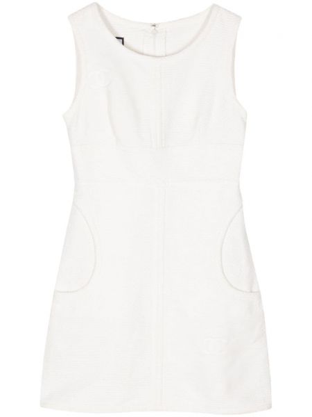 Pamučna haljina Chanel Pre-owned bijela