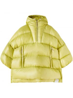 Páperová bunda na zips Jil Sander zelená