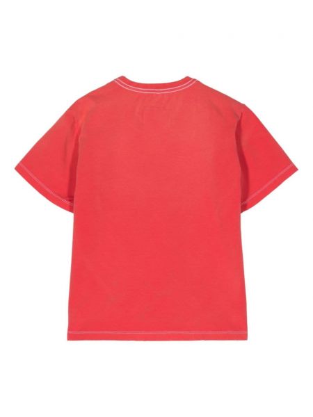 Raštuotas marškinėliai apvaliu kaklu Doublet raudona