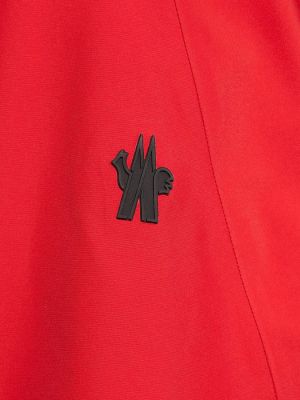 Nylonowa kurtka narciarska Moncler Grenoble czerwona