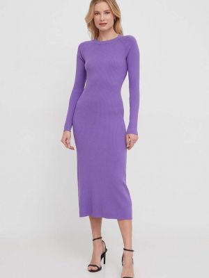 Sukienka długa Sisley fioletowa