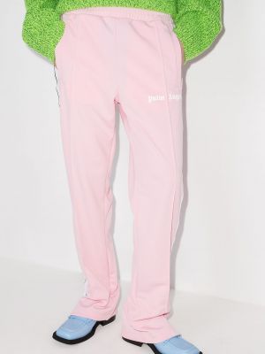 Spodnie sportowe w paski Palm Angels różowe