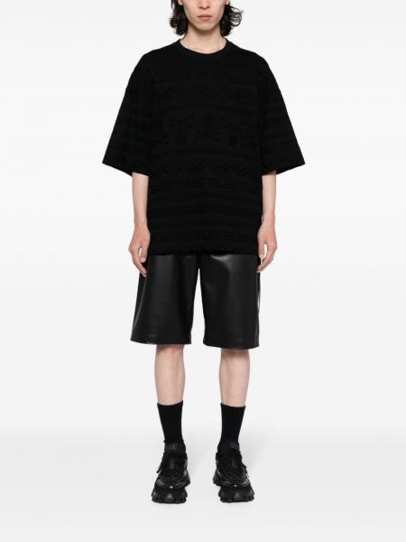 Žakardinis medvilninis marškinėliai Mastermind Japan juoda